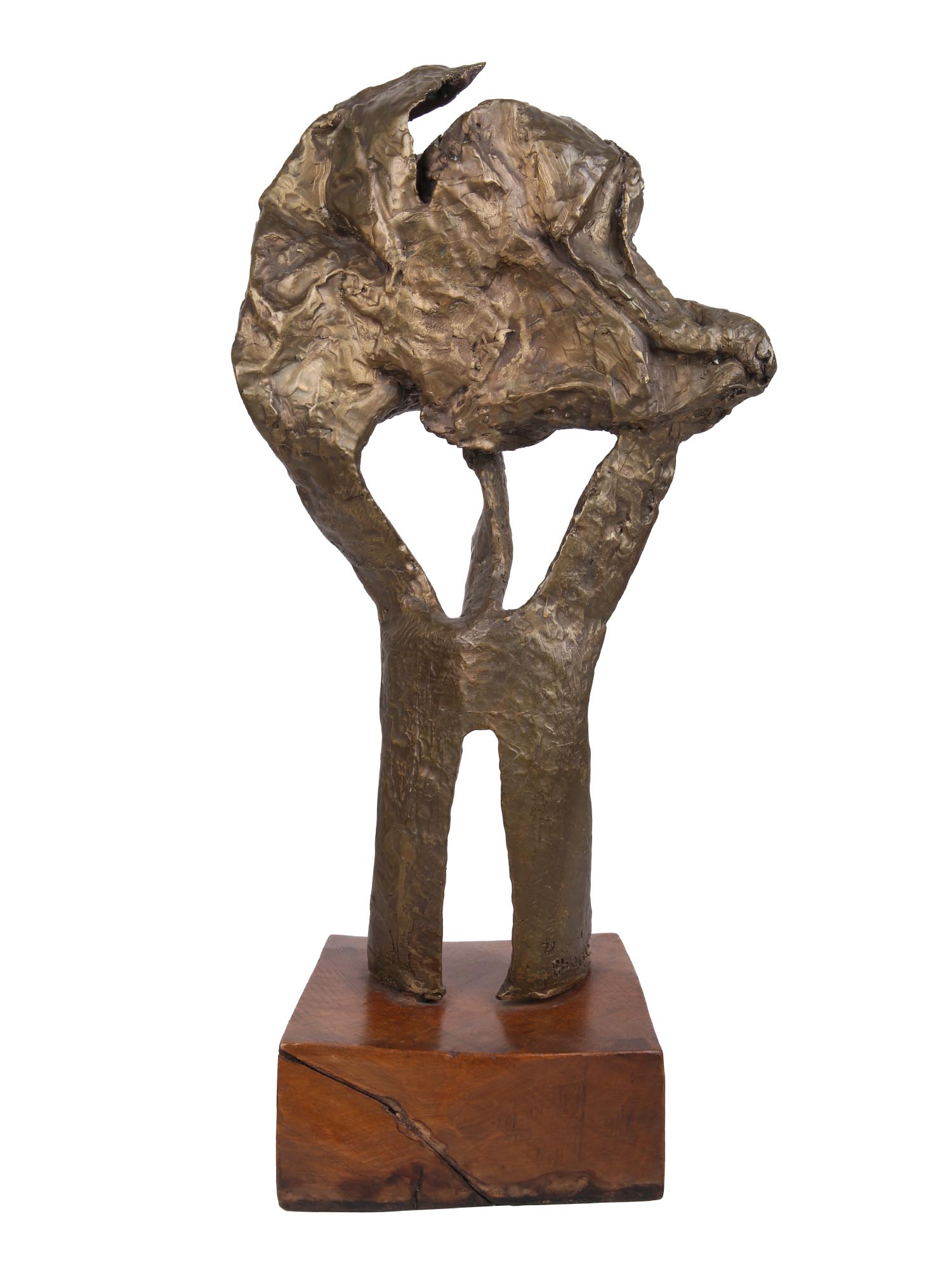 AMERICAN ABSTRACT BRONZE SCULPTURE BY ABRAMOVITZ PIC-3